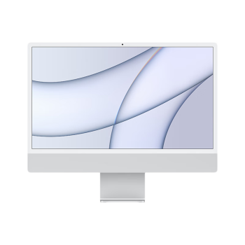 苹果（Apple）iMac 24英寸 一体机 M1芯片 台式机4.5K屏 剪辑设计办公 银色 M1芯片（8+7核） 8G 256G