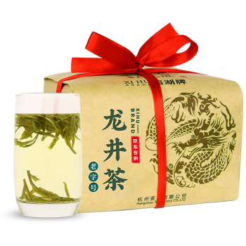 西湖牌2024新茶叶绿茶三级雨前浓香龙井茶传统纸包春茶200g父亲节礼物