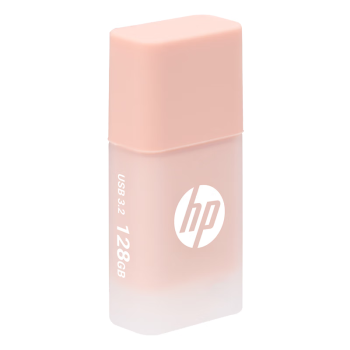 惠普（HP）128GB USB3.2gen 1 U盘 x768 暖心粉橘 高速商务可爱创意优盘 学生u盘