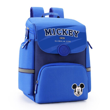 迪士尼（Disney）儿童书包小学生1-3年级男女孩双肩减负防泼水背包 SM11895宝蓝色