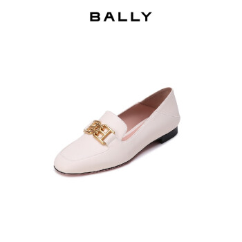 巴利（BALLY）女士乐福鞋平底鞋骨白色 ELLAH FLAT 101 6300069 4/37父亲节