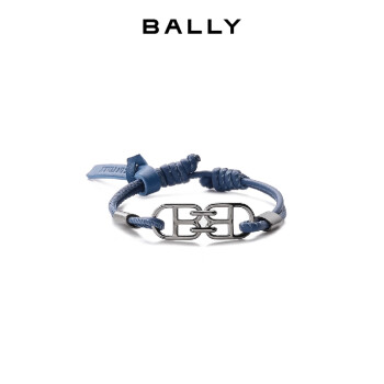 巴利（BALLY）男女同款B-Chain手环手绳手链蓝色 BENJII 550 6303087