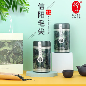 仙女潭（xiannvtan）毛尖茶叶信阳毛尖 新茶绿茶嫩芽一级春茶 桶装100g*2罐