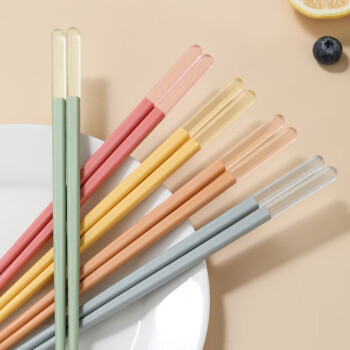 康巴赫（KBH） 分餐筷高颜值多色防滑耐高温不易发霉 5双装KH-JKGB01
