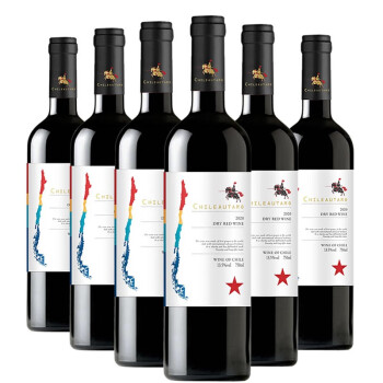 劳塔罗智利中央山谷进口经典佳酿 智利星干红葡萄酒红酒13.5度750ml*6瓶 整箱装