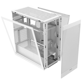 鑫谷（segotep）孟菲斯FLOW白色玻璃侧透机箱（双360冷排位/Type-C接口/多网孔散热/游戏台式电脑主机箱）