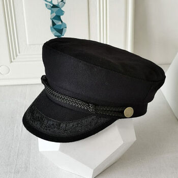 卡若登新品民国学生帽男士帽子毛呢贝雷帽冬季潮流海军帽女学生八角帽