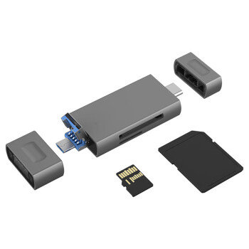 得力USB3.1高速读卡器 适用于UHS-Ⅱ SD/TF卡 单反相机行车记录仪存储