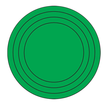 冰禹 压力表三色标识贴 仪表表盘防水防潮反光标签贴纸 绿色直径5CM整圆1张 BY-8002