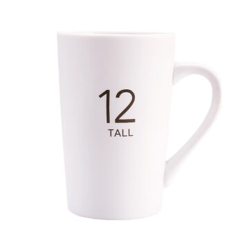 贝瑟斯 马克杯陶瓷杯子办公室水杯茶杯 咖啡杯情侣杯早餐杯茶杯男女 白色12oz 可定制