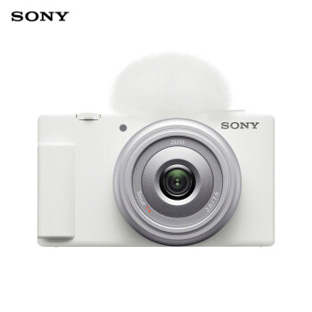索尼（SONY）ZV-1F Vlog相机 广角大光圈 三级美肤 面部对焦 学生入门相机 白色（含64G卡+备电+包+清洁套）