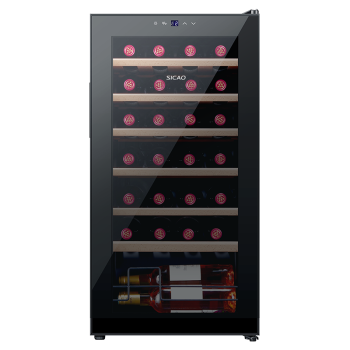 新朝（SICAO） 红酒柜恒温家用 茶叶柜保鲜小型 冷藏葡萄酒香槟 展示柜立式客厅 电子控温28瓶