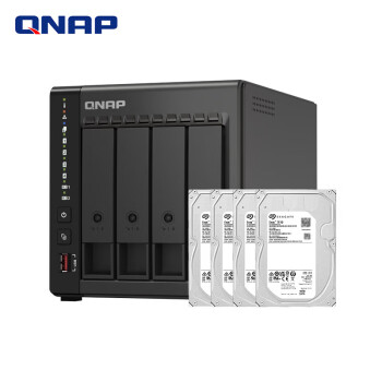 威联通（QNAP）TS-466C 宇宙魔方 旗舰版 四盘位8G内存四核心处理器网络存储服务器（内含硬盘10T*4）