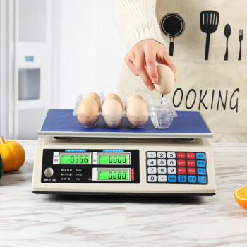 拜杰（Baijie）电子计价秤 电子台秤 电子秤 商用食物称 买菜水果电子称 30KG平面