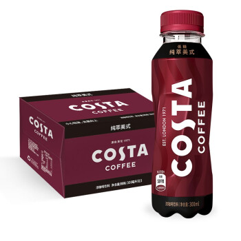 COSTA 纯粹美式 浓咖啡饮料 300m*15瓶 整箱装 新老包装随机发货