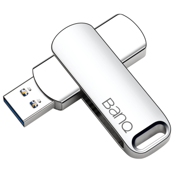 banq 64GB USB3.2 Gen1 U盘 F61高速版 全金属电脑车载两用优盘360度旋转 移动商务大容量upan防震