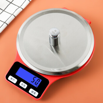 拜杰（Baijie）厨房秤 家用电子秤食物秤厨房烘培秤迷你电子烘焙称带盘克秤 5kg/1g DM602（电池款）