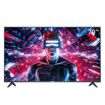 康佳电视 70D6S 70英寸 超薄金属全面屏 4K超清 2+16GB 远场语音 智能投屏 教育液晶平板巨幕电视机