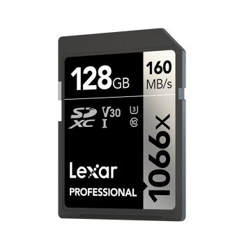 雷克沙（Lexar）SD1066X存储卡 128GB SDXC C10 U3 V30 读160MB/s 写70MB/s 快上加稳x