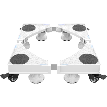 MS洗衣机底座冰箱底座架海尔洗衣机支架垫高滚筒洗衣机托架移动架子洗衣机架8柱4轮XDHC-04