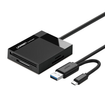 绿联（UGREEN）多功能合一读卡器USB3.0高速 0.5米带otg  CR125 30230