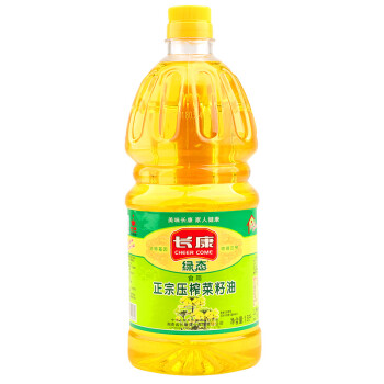 长康 食用油 绿态 非转基因 一级 正宗压榨菜籽油 1.8L,降价幅度24%