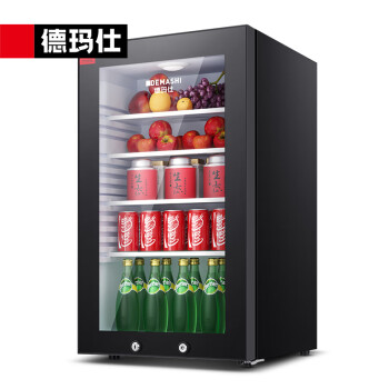 德玛仕（DEMASHI）办公室小冰箱保鲜冷藏展示柜公司陈列柜食品留样柜水果蔬菜学校幼儿园食堂双锁设计LG-90YL