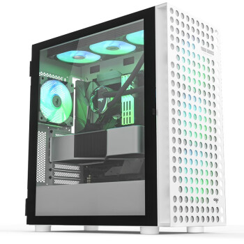 爱国者（aigo）YOGO M4 PRO白色 游戏鞋盒电脑机箱 360冷排/E-ATX主板/侧拉式钢化玻璃/前板网孔强力散热