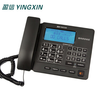 YINGXIN盈信 录音电话机 办公家用录音留言固定电话座机 MP3播放 238黑色