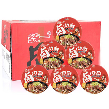 统一方便面  方便面整箱   泡面速食面来一桶牛肉面 【整箱12桶】卤肉
