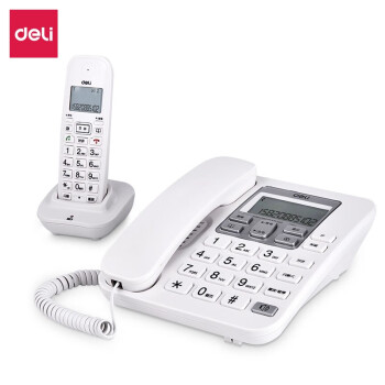 得力（deli)电话机座机 固定电话 办公家用 子母机 停电可用 791 白  lgh