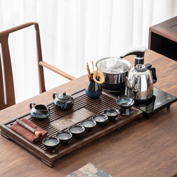 手户窑变茶具套装家用全自动上水一体电热水壶茶盘整套功夫茶具茶杯