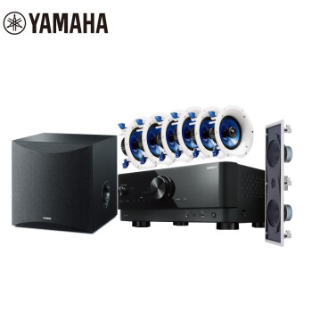 雅马哈（Yamaha）NS-IC800系列 音响 音箱 7.1声道吸顶式家庭影院 背景音乐蓝牙音响（9件套）RX-V6A功放