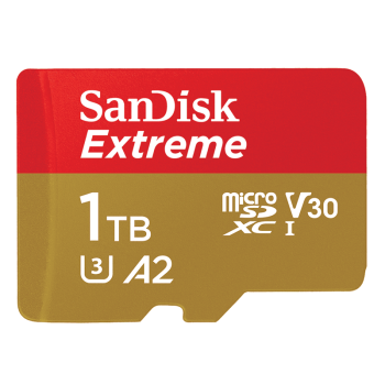 闪迪（SanDisk）1TB TF(MicroSD)内存卡 4K极速金卡A2 V30 U3行车记录仪 运动相机无人机 监控存储卡 读190MB/s