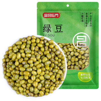 富昌食品 绿豆1000g/袋 绿豆沙绿豆汤解暑原料家庭装食材 3袋起售