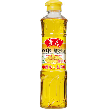 鲁花 食用油 5S 物理压榨 压榨一级 花生油 500ml