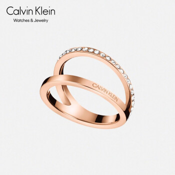 ck卡文克莱calvinkleinoutline描绘系列戒指手镯316l精钢人造水晶戒指