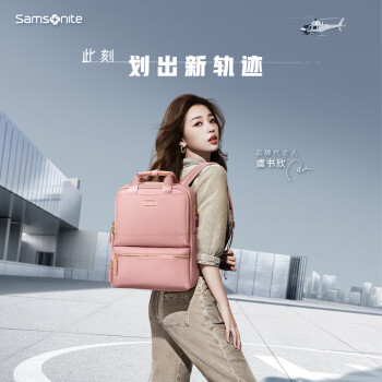 新秀丽（Samsonite）双肩包电脑包女士背包通勤商务15.6英寸手提书包旅行包 粉色 NO0