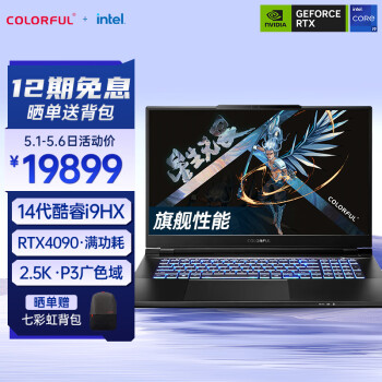 七彩虹（Colorful）将星X17 Pro Max 14代酷睿i9 17.3英寸游戏笔记本电脑(i9-14900HX 32G 1TB RTX4090 240Hz 2.5K屏)