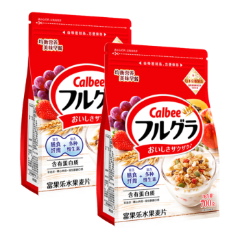 卡乐比即食水果燕麦片 原味600克*2袋 日本进口食品 方便代餐 早餐零食