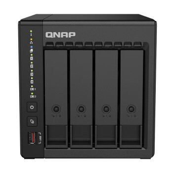 QNAP威联通（QNAP）企业级TS-466C  四盘位8G内存四核心奔腾银牌处理器网络存储服务器（含硬盘18T*2）