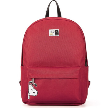 爱华仕（OIWAS）史努比联名款双肩休闲背包简约可爱潮流包OCB4361A 大版-红色