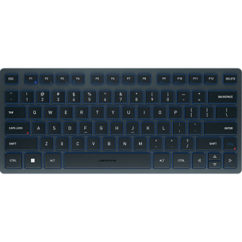 CHERRY樱桃KW7100 MINI 简洁轻薄 商务办公家用 便携键盘 蓝牙键盘 薄膜键盘板岩蓝