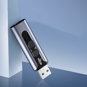 爱国者（aigo）金属商务办公推拉款U盘优盘 时尚高速USB3.0 经典U盘 U335-32GB 蓝色