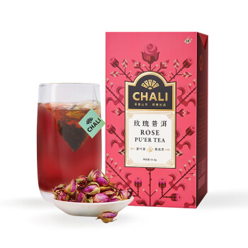 茶里（CHALI）玫瑰普洱盒装54g（18包） 