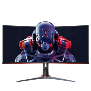 AOC 34英寸 带鱼屏 WQHD 180Hz HDR400 HVA快速液晶1ms 出厂校色 21:9曲面电竞显示器CU34G2XP