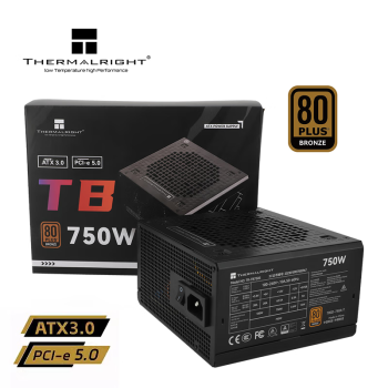 Thermalright(利民)  额定750W TR-TB750S 铜牌认证  日系大电容 14CM小机身 ATX电源 80PLUS铜牌认证