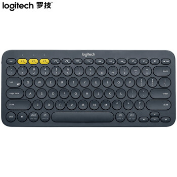 罗技 深灰色无线键盘 蓝牙键盘 办公键盘 便携超薄键盘 笔记本键盘K380