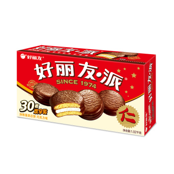 好丽友（orion）派营养早餐蛋糕点心零食礼盒送礼 巧克力派30枚 1020g/盒