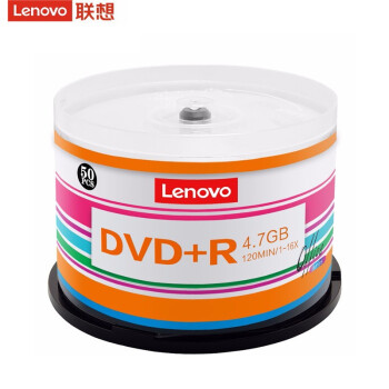 联想（Lenovo）光驱刻录盘 DVD+R 光盘 16速4.7GB 办公系列 桶装50片 空白光盘